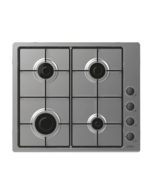 Piano cottura a gas Candy CHW6LBB 4 zone manopole laterali inox