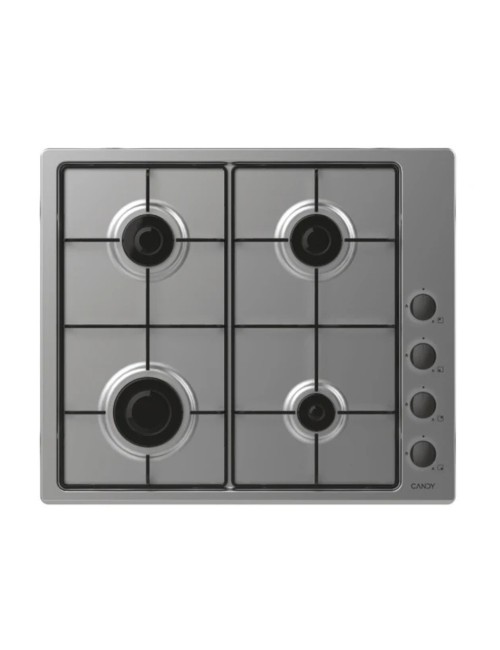 Piano cottura a gas Candy CHW6LBB 4 zone manopole laterali inox