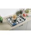 Piano cottura a gas Candy CHW6LBB 4 zone manopole laterali inox