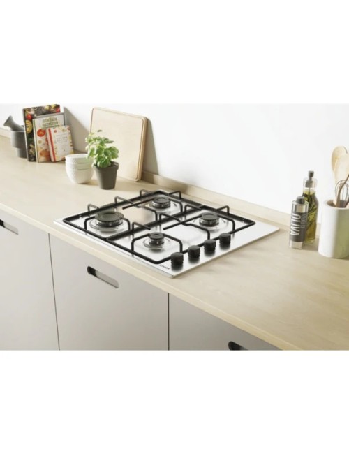 Piano cottura a gas Candy CHW6LBB 4 zone manopole laterali inox