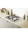 Piano cottura a gas Candy CHW6LBB 4 zone manopole laterali inox