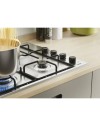 Piano cottura a gas Candy CHW6LBB 4 zone manopole laterali inox