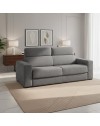 Divano letto 3 posti Crien tessuto Luna24 grigio elephant