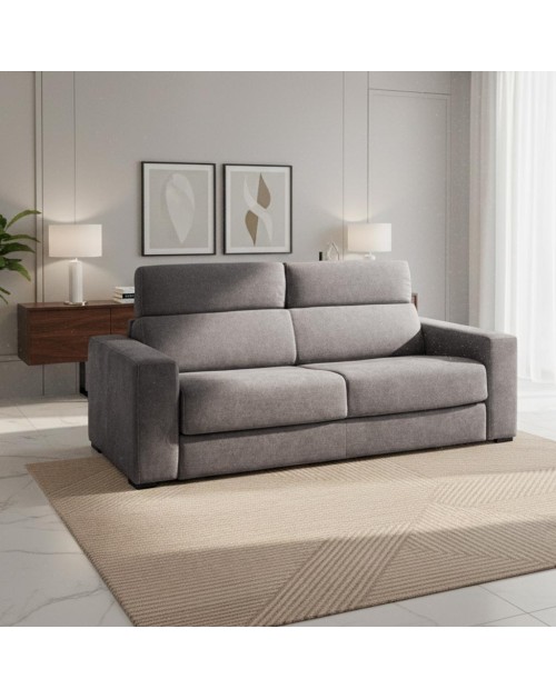 Divano letto 3 posti Crien tessuto Penelope22 grigio
