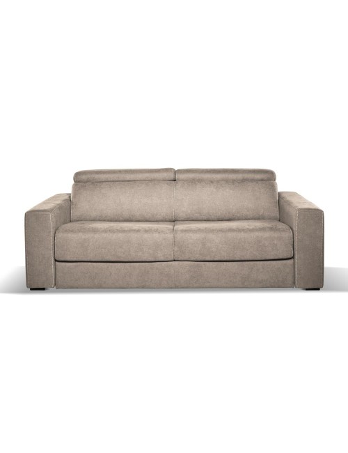 Divano letto 3 posti Crien tessuto Roma10 taupè 205x97x83H