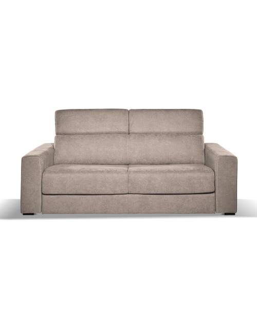 Divano letto 3 posti Crien tessuto Roma10 taupè 205x97x83H