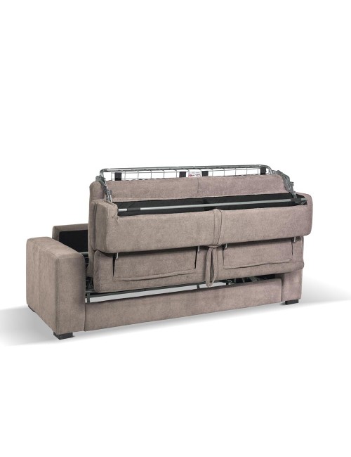 Divano letto 3 posti Crien tessuto Roma10 taupè 205x97x83H