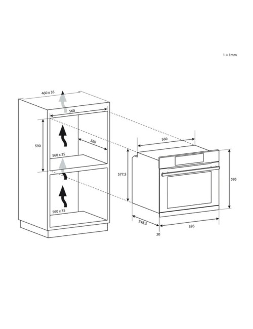 Forno elettrico Candy FCC603NAV 65 litri 8 funzioni ventilato classe A+ avena