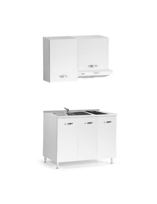 Mini cucina monoblocco bianco frassinato Zagabria 120