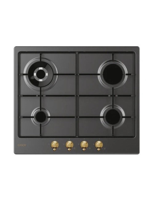 Piano cottura a gas Candy CHW6BR4WGTGH 4 zone fornello a doppia corona antracite