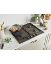 Piano cottura a gas Candy CHW6BR4WGTGH 4 zone fornello a doppia corona antracite