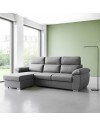 Divano con penisola contenitore grigio ComoII tessuto giulia9713