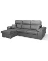 Divano con penisola contenitore grigio ComoII tessuto giulia9713