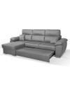 Divano con penisola contenitore grigio ComoII tessuto giulia9713