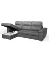 Divano con penisola contenitore grigio ComoII tessuto giulia9713