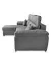 Divano con penisola contenitore grigio ComoII tessuto giulia9713