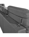Divano con penisola contenitore grigio ComoII tessuto giulia9713