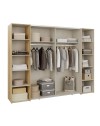 Armadio Callia con 2 ante scorrevoli e 2 battenti rovere e cashmere 270x61x210