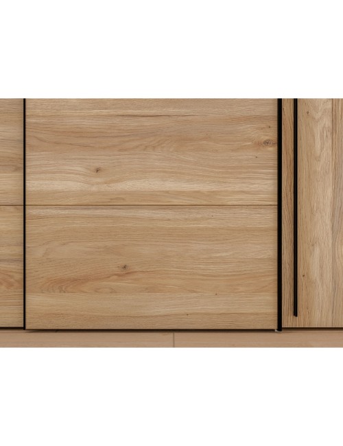 Armadio Callia con 2 ante scorrevoli e 2 battenti rovere e cashmere 270x61x210