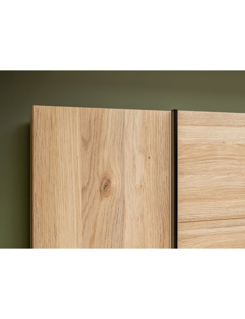 Armadio Callia con 2 ante scorrevoli e 2 battenti rovere e cashmere 270x61x210