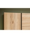 Armadio Callia con 2 ante scorrevoli e 2 battenti rovere e cashmere 270x61x210