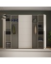 Armadio Callia con 2 ante scorrevoli e 2 battenti cashmere 270x61x210