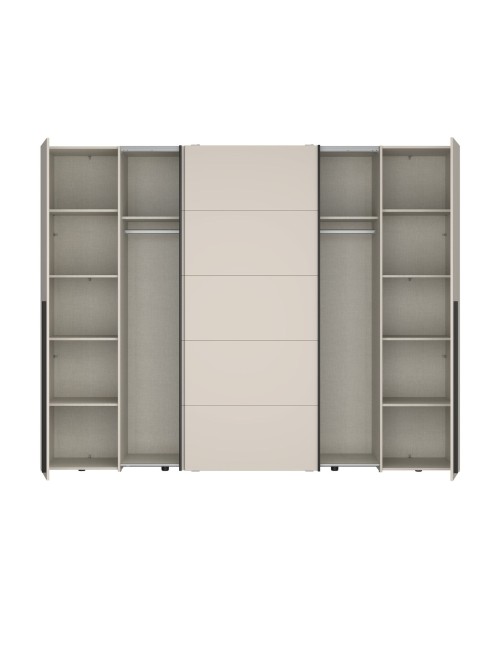 Armadio Callia con 2 ante scorrevoli e 2 battenti cashmere 270x61x210