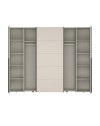 Armadio Callia con 2 ante scorrevoli e 2 battenti cashmere 270x61x210