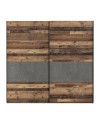 Armadio Zeno 2 ante scorrevoli quercia e grigio cemento 120x42x190.5H