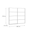 Armadio Zeno 2 ante scorrevoli quercia e grigio cemento 120x42x190.5H
