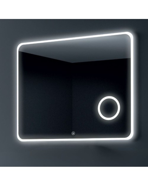 Specchio bagno illuminazione LED anti appannamento Hanoi 100x80: innovazione e stile per un bagno di design