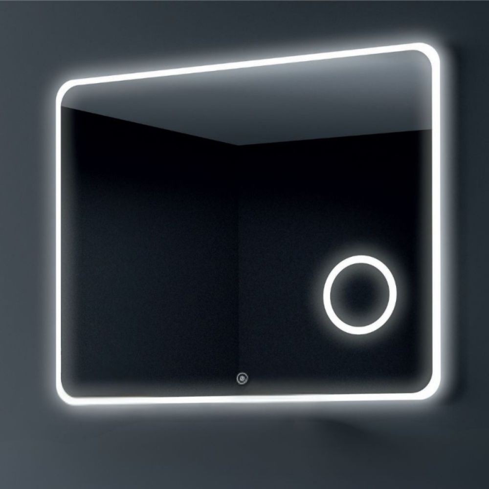 Specchio bagno illuminazione LED anti appannamento Hanoi 100x80: innovazione e stile per un bagno di design