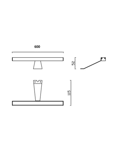 Lampada LED per Bagno Kyra 600 mm Colore Cromato Prezzo