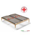 Rete Fissa Matrimoniale Lumea 160x190 con Doghe Regolabili e Piedini Dispositivo Medico