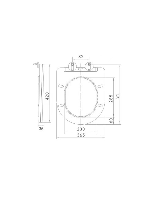 Copriwater cover plastica nero opaco T-COVER