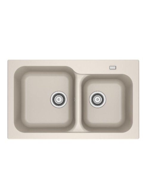 Lavello cucina 2 vasche Franke KID620 incasso in tectonite beige 83x50 cm.