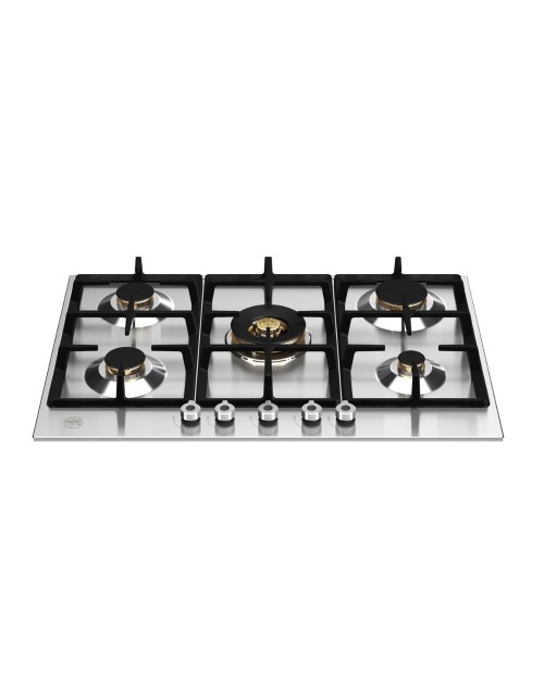 Piano cottura Bertazzoni P755CPROX a gas da 75 cm. 5 zone con dual wok centrale inox