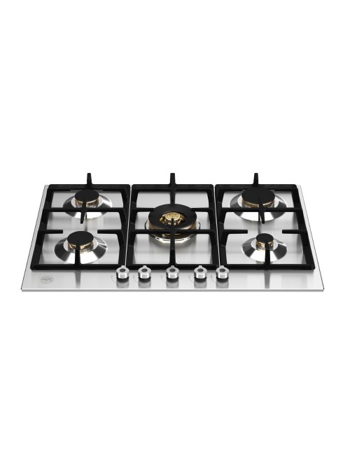 Piano cottura Bertazzoni P755CPROX a gas da 75 cm. 5 zone con dual wok centrale inox