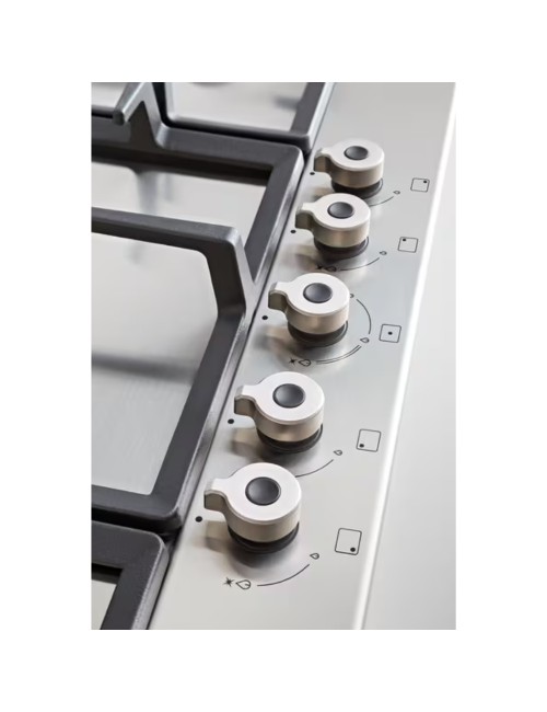 Piano cottura Bertazzoni P755CPROX a gas da 75 cm. 5 zone con dual wok centrale inox