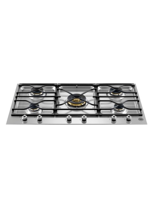 Piano cottura Bertazzoni PM36500X a gas 90 cm. 5 fuochi dual wok centrale inox