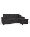 Divano con penisola reversibile funzione letto GolfStandard tessuto grigio grafite 225x148x81H