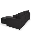 Divano con penisola reversibile funzione letto GolfStandard tessuto grigio grafite 225x148x81H