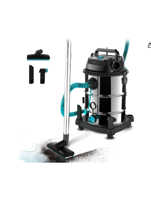 Aspiratore Cecotec Conga Rocksar Wet&Dry Steel Pro Tool liquidi e solidi capacità 30 L 1600W