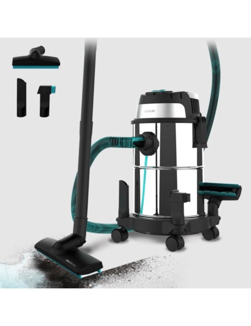 Aspirapolvere Cecotec Conga Rockstar Wet & Dry Steel per solidi e liquidi 1200 W di potenza e 16 L di capacità