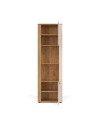 Vetrina con anta a listelli verticali Frezo07 cashmere e rovere evoque 60x42x195H