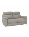 Divano 3 Posti Lineare in Tessuto Antimacchia Grigio Chiaro - Modello Bostonfix Mozart 200 cm