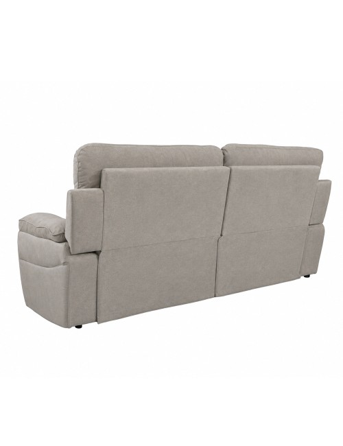 Divano 3 Posti Lineare in Tessuto Antimacchia Grigio Chiaro - Modello Bostonfix Mozart 200 cm
