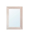 Specchiera Loto Rettangolare con Cornice rovere bianco 102x65 cm. – Eleganza Naturale per Ogni Ambiente