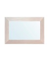 Specchiera Loto Rettangolare con Cornice rovere bianco 102x65 cm. – Eleganza Naturale per Ogni Ambiente