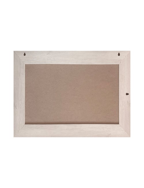 Specchiera Loto Rettangolare con Cornice rovere bianco 102x65 cm. – Eleganza Naturale per Ogni Ambiente